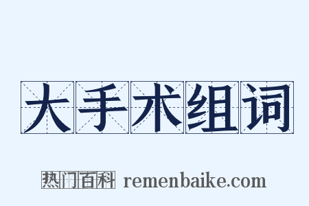 大手术组词是什么意思的图片